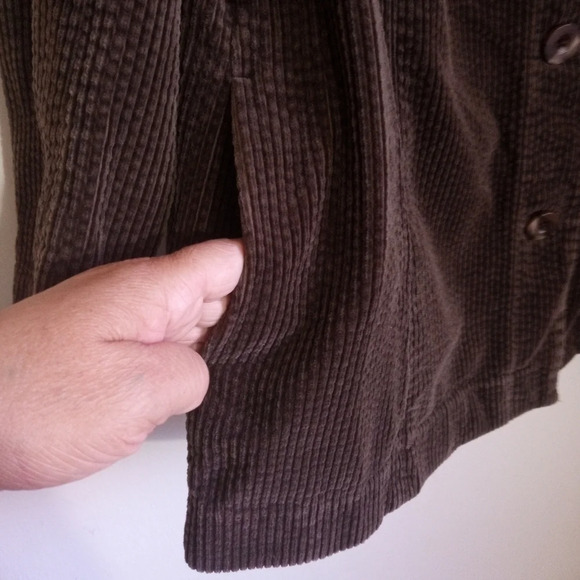 J Jill dark brown corduroy swing barn jacket - Picture 5 of 11
